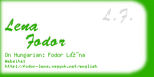 lena fodor business card